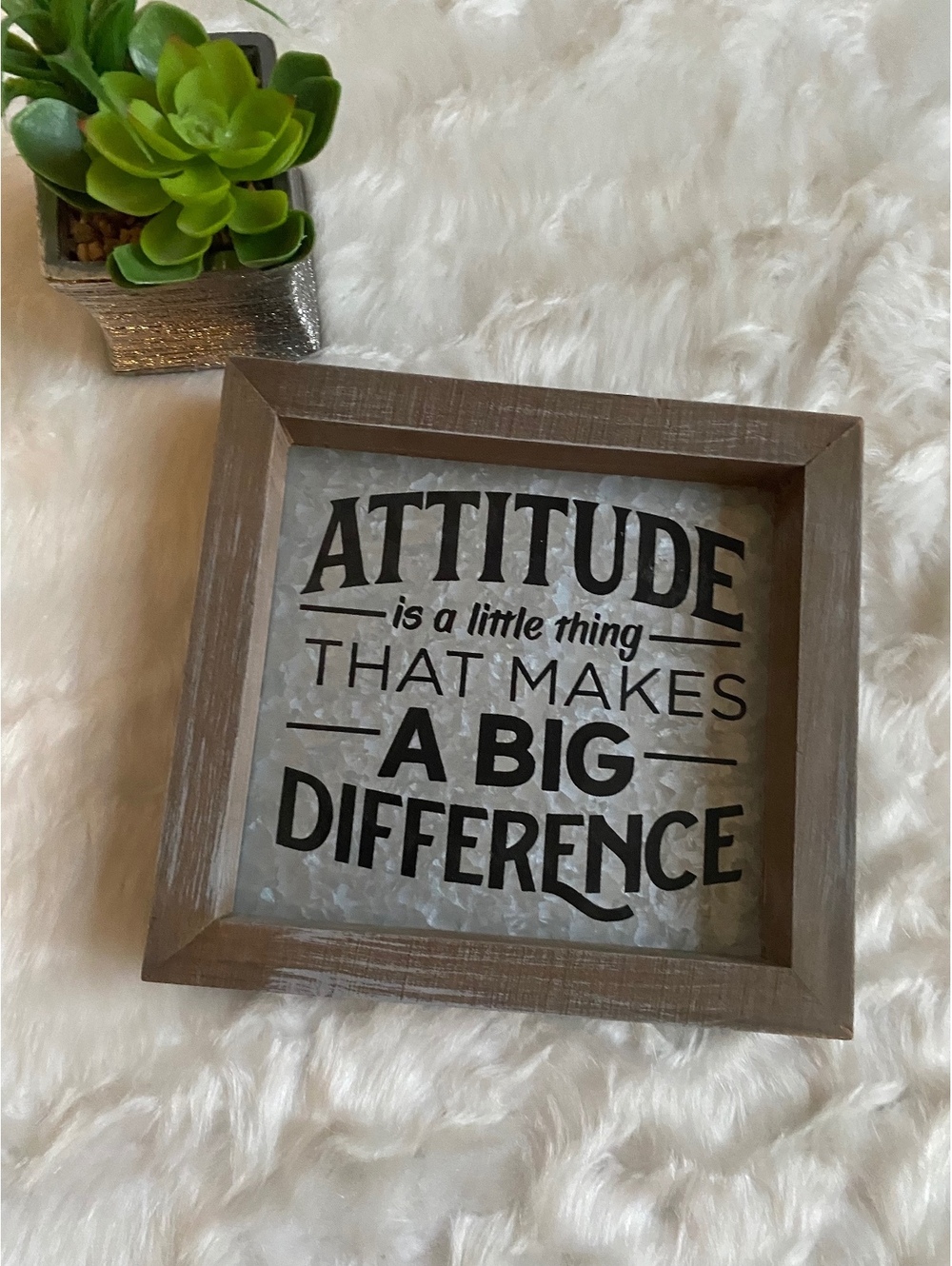 Open Road Inspirational Wall Sign "Attitude is a little..."